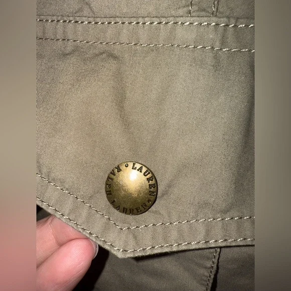 LAUREN RALPH LAUREN Women’s Button Front Drawstring Waist Cotton Dress Sz 10 ✨ - Picture 6 of 8